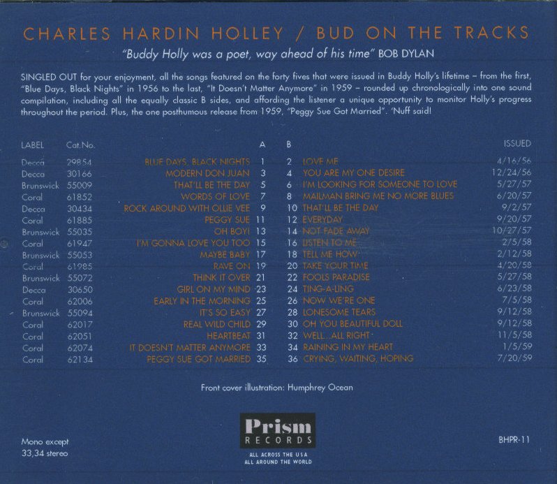 Bud on the Tracks - back cover